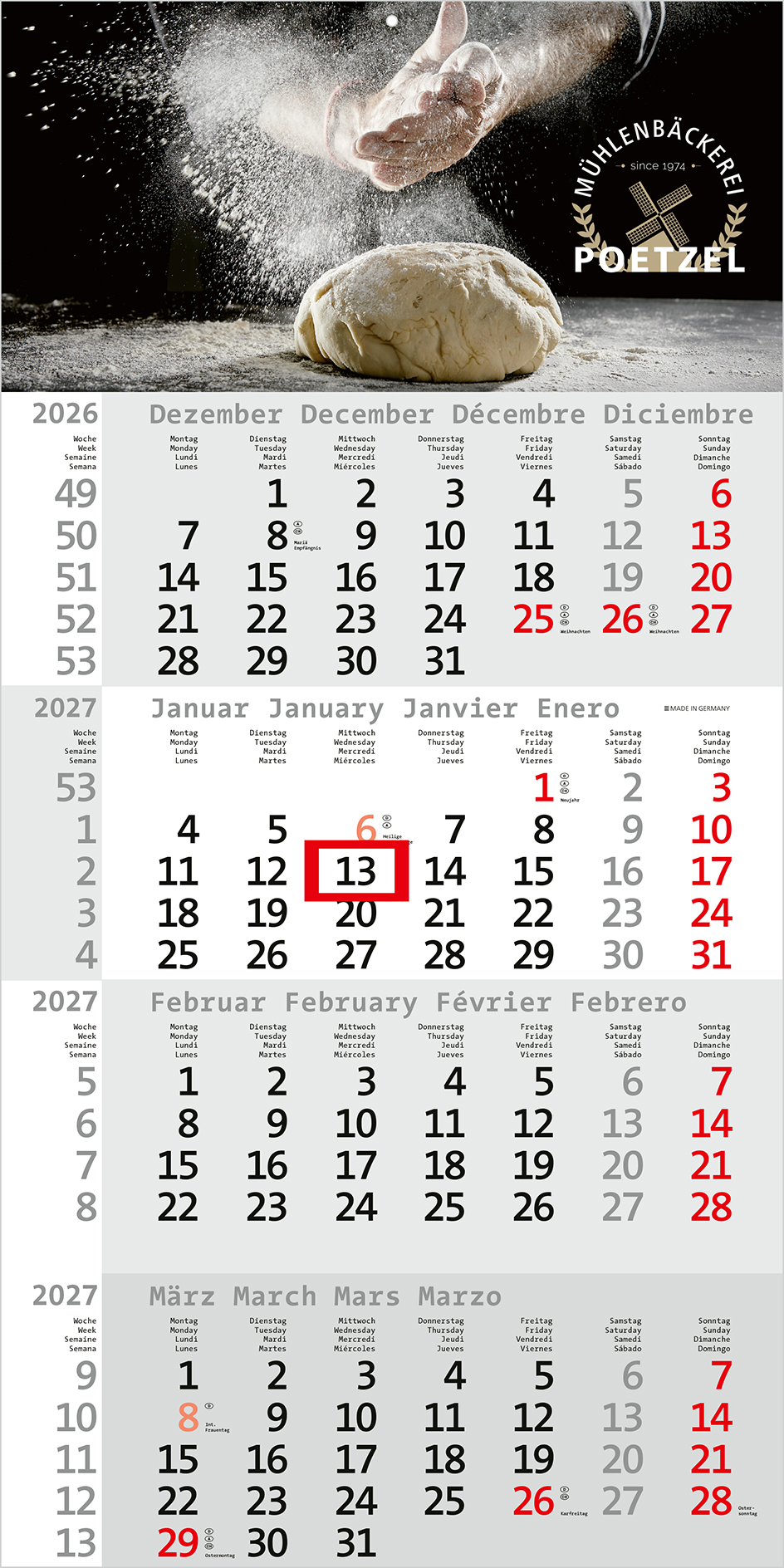 Datoline - 4-Monatsplaner DL 4.17