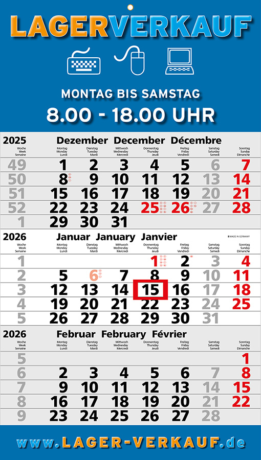 Datoline - 3 Monatsplaner DL 3.12 Post