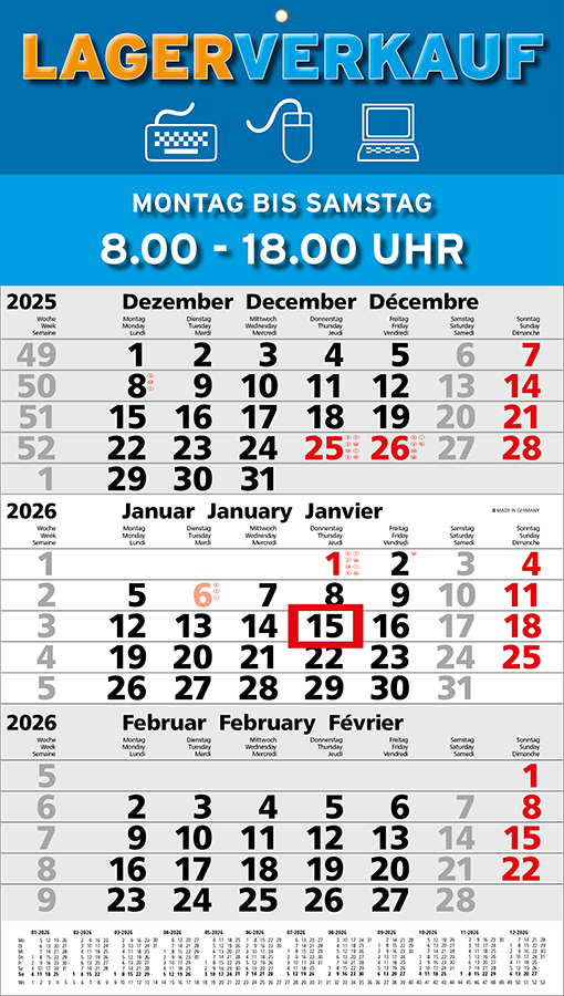 Datoline - 3 Monatsplaner DL 3.12