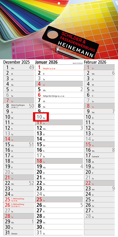 Datoline - 3 Monatsplaner DL 3.21