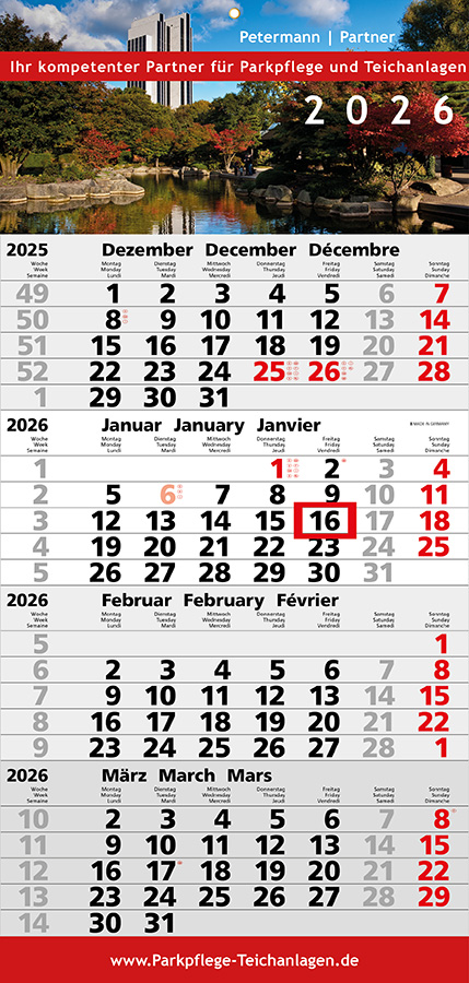 Datoline - 4-Monatsplaner DL 4.12 Post