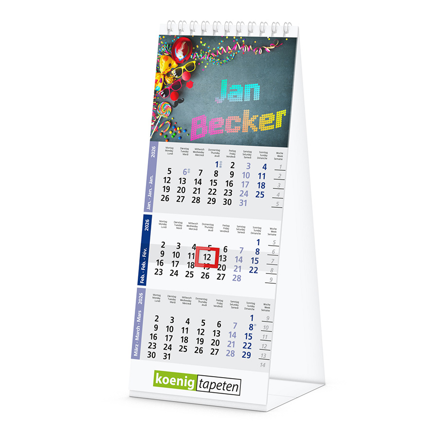 Tischaufstellkalender DL 22.50