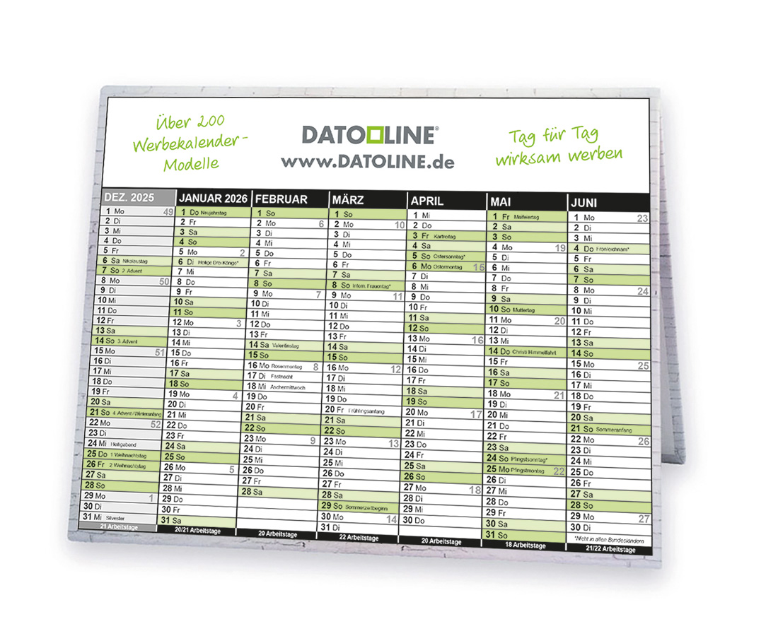 Tischaufstellkalender DL 7.1