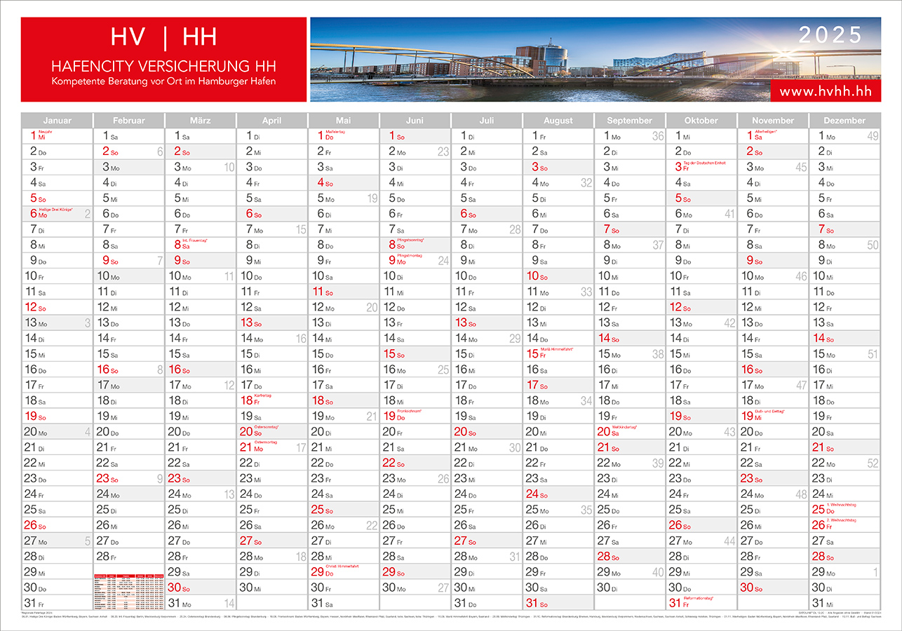 Datoline - 12-Monats-Wandplaner DL 12.20