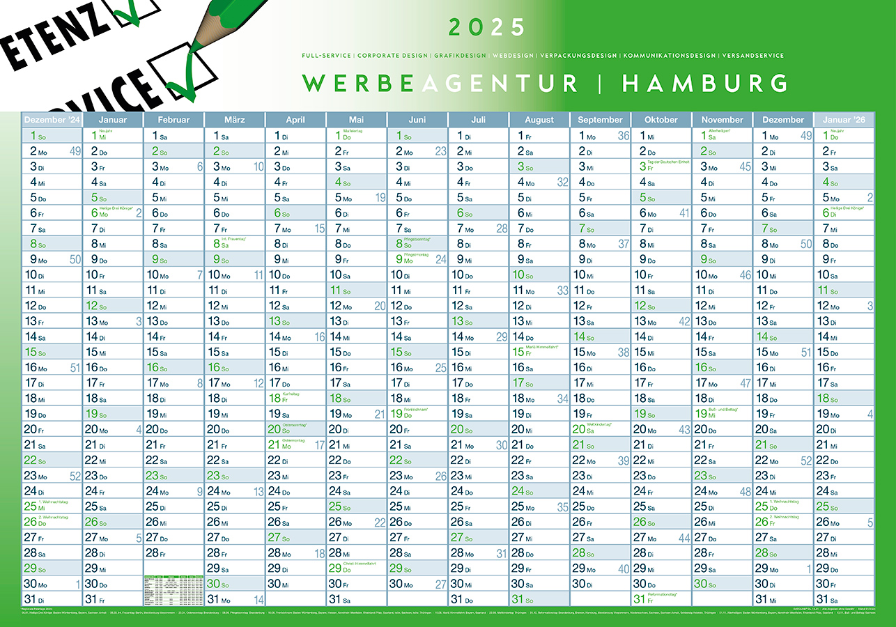 Datoline - 14-Monats-Wandplaner DL 14.21