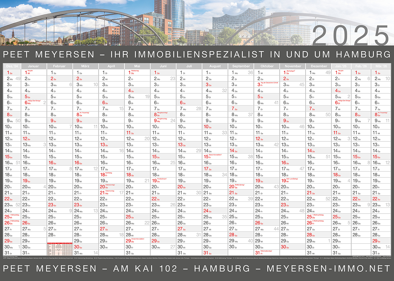 Datoline - 16-Monats-Wandplaner DL 16.12