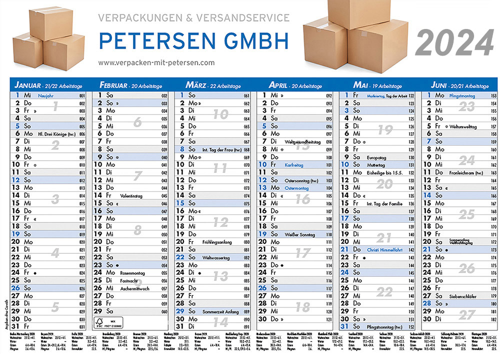Datoline Tafelkalender A4 DL 6.17